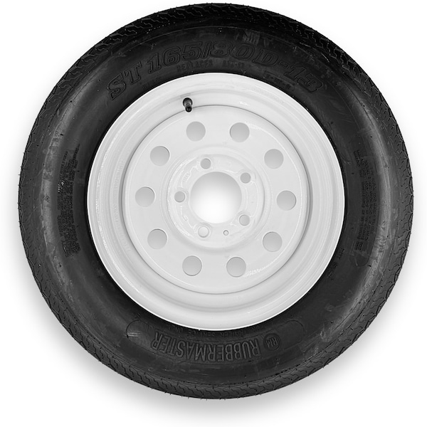 Rubbermaster - Steel Master Rubbermaster A78-13 ST165/80D13 6 Ply Highway Rib Tire and 5 on 4.5 Modular Wheel Assembly 599445 - main